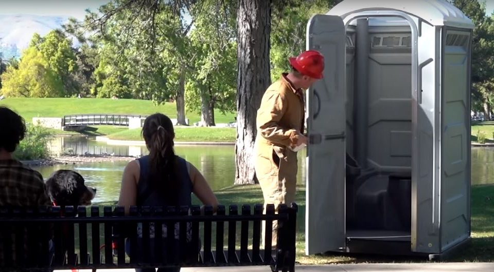 Here's How You Can Disappear in a Portable Restroom